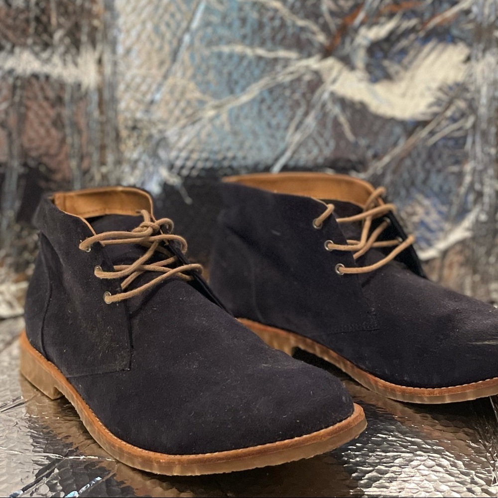H&M Suede Chukka Boot in navy (EUR44/US10.5)